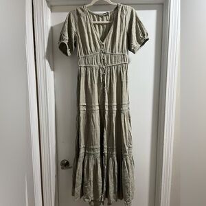 Lucky Brand Sage Green Maxi Dress